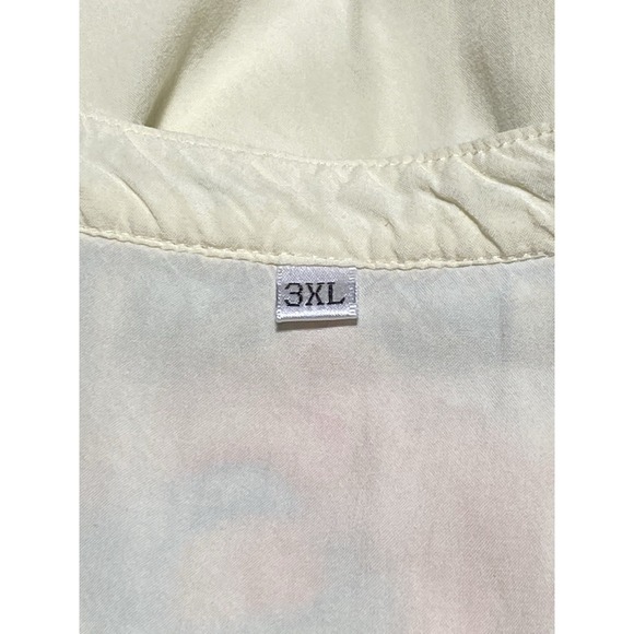 Embroidered Floral Tunic Top womens 3XL Bohemian Peasant Artsy Indie - Picture 8 of 11